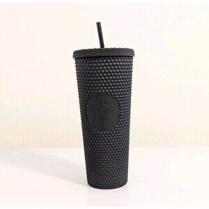 Starbucks Matt Black Diamond Studded Cold Tumbler 2019 Brand New NWT Goth Witchy